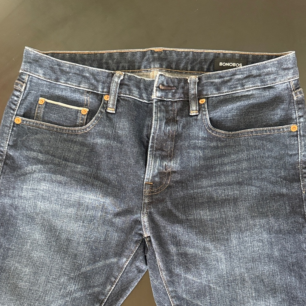 Bonobos Men's Dark Denim Slim Selvedge Jeans